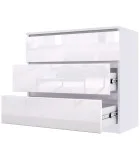 Chest of drawers 800х376х730 mm Bright MDF white gloss