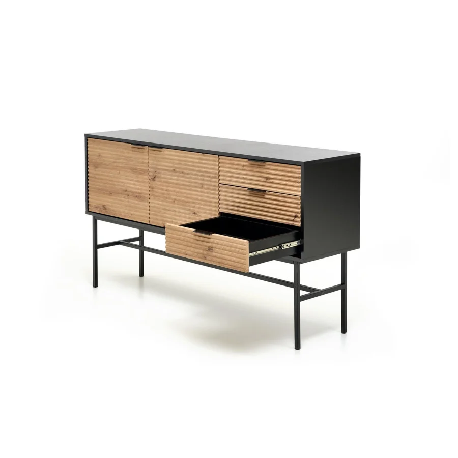 MURANO KM-1 CHEST, COLOR: ARTISAN OAK/BLACK