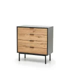 MURANO KM-2 CHEST, COLOR: ARTISAN OAK/BLACK