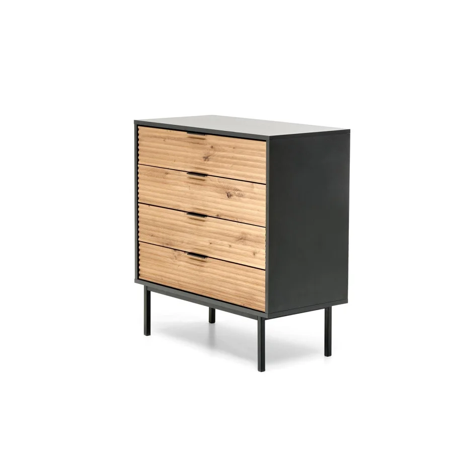 MURANO KM-2 CHEST, COLOR: ARTISAN OAK/BLACK
