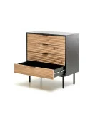 MURANO KM-2 CHEST, COLOR: ARTISAN OAK/BLACK