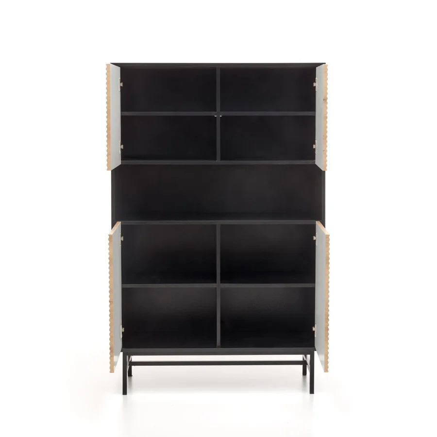 MURANO KM-3 CHEST, COLOR: ARTISAN OAK/BLACK