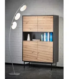 MURANO KM-3 CHEST, COLOR: ARTISAN OAK/BLACK