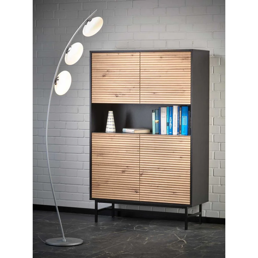 MURANO KM-3 CHEST, COLOR: ARTISAN OAK/BLACK