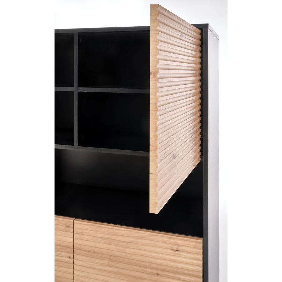 MURANO KM-3 CHEST, COLOR: ARTISAN OAK/BLACK