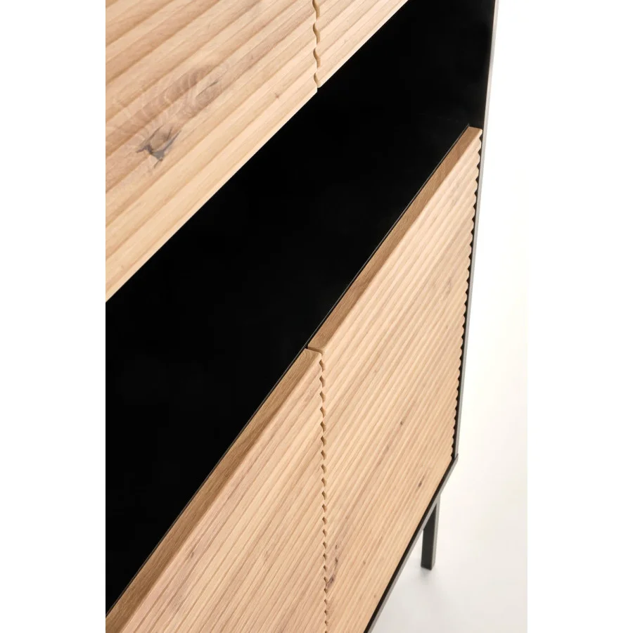 MURANO KM-3 CHEST, COLOR: ARTISAN OAK/BLACK