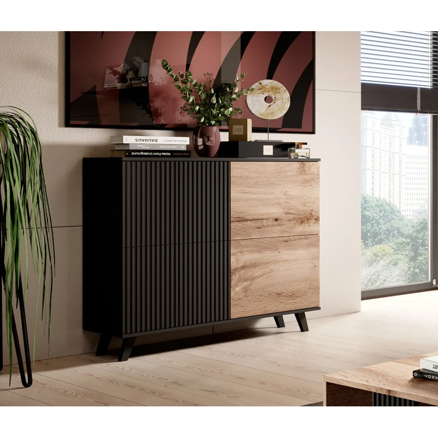 RANDOM KM-2 CHEST, COLOR: WOTAN OAK / BLACK