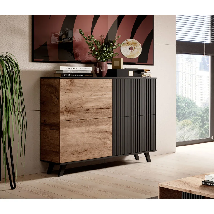 RANDOM KM-2 CHEST, COLOR: WOTAN OAK / BLACK