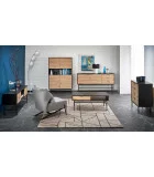 MURANO LAW-1 COFFEE TABLE, COLOR: ARTISAN OAK / BLACK